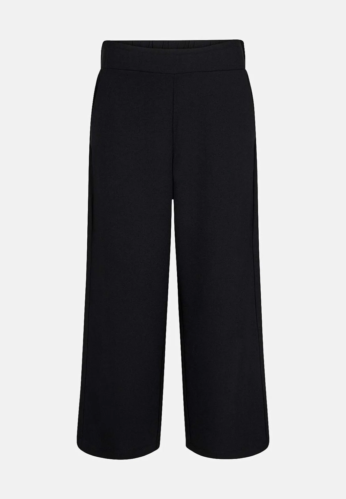 Soyaconcept Ankellång trikåbyxa med vida ben Siham Svart Sale