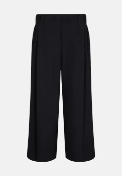 Soyaconcept Ankellång trikåbyxa med vida ben Siham Svart Sale