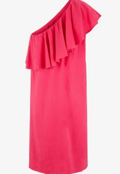 Johanna Toftby x Cellbes Asymmetrisk linneklänning Cerise Best