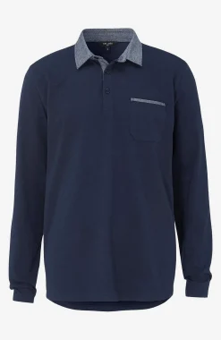 Cellbes of Sweden Bekväm långärmad tröja med krage Marin New