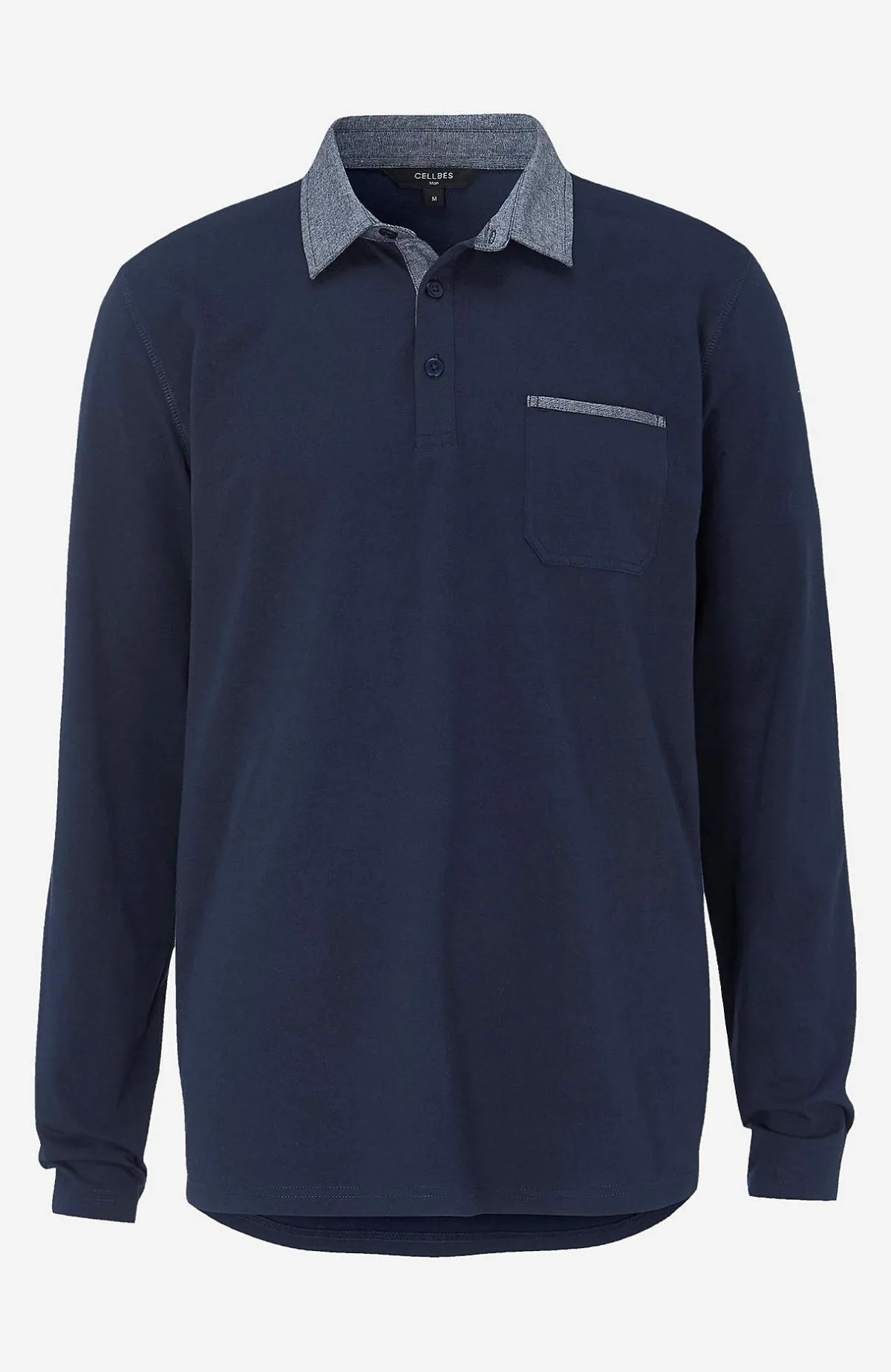 Cellbes of Sweden Bekväm långärmad tröja med krage Marin New