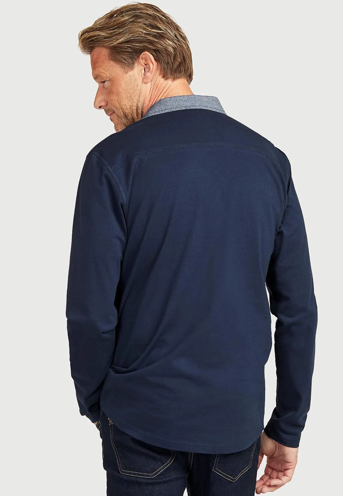 Cellbes of Sweden Bekväm långärmad tröja med krage Marin New