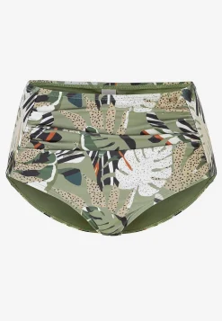 Cellbes of Sweden Bikinitrosa med hög midja Khakigrön / Mönstrad