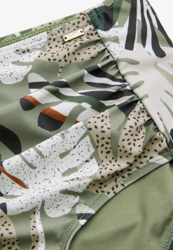 Cellbes of Sweden Bikinitrosa med hög midja Khakigrön / Mönstrad