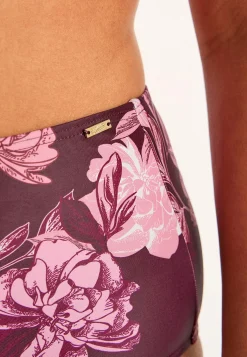 Cellbes of Sweden Bikinitrosa med hög midja Vinröd / Blommig Outlet