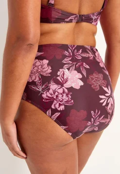 Cellbes of Sweden Bikinitrosa med hög midja Vinröd / Blommig Outlet