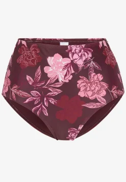 Cellbes of Sweden Bikinitrosa med hög midja Vinröd / Blommig Outlet