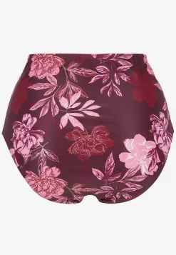 Cellbes of Sweden Bikinitrosa med hög midja Vinröd / Blommig Outlet