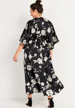 Johanna Toftby x Cellbes Blommig maxiklänning Svart / Vit / Blommig Hot