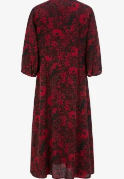 Cellbes of Sweden Blommönstrad klänning i viskos Röd / Svart / Mönstrad Best