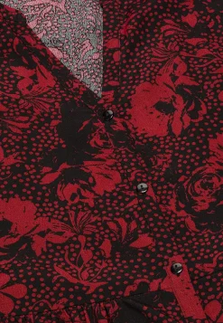 Cellbes of Sweden Blommönstrad klänning i viskos Röd / Svart / Mönstrad Best