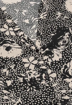 Cellbes of Sweden Blommönstrad klänning i viskos Svart / Beige / Mönstrad New
