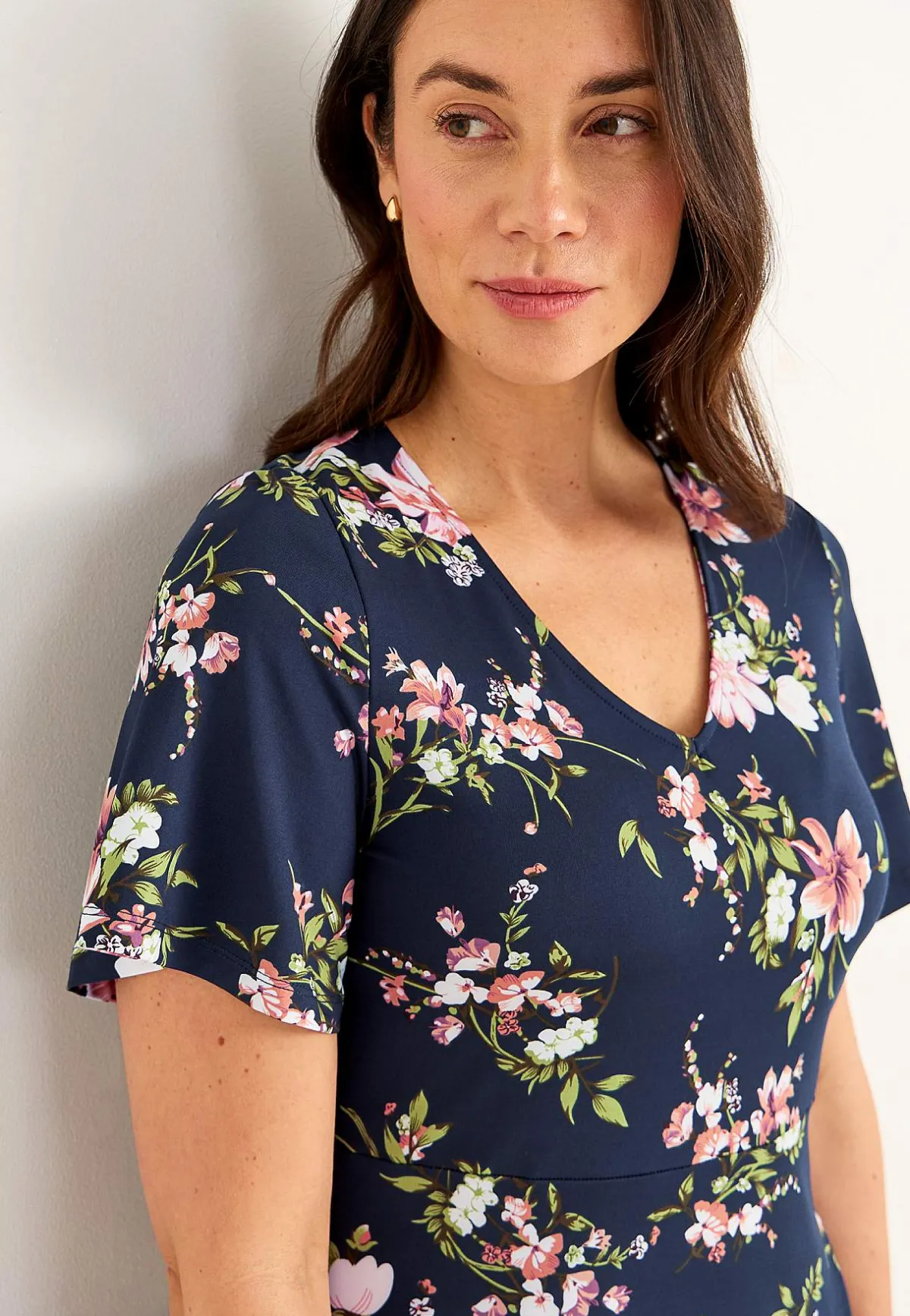 Cellbes of Sweden Blommönstrad trikåklänning Outlet