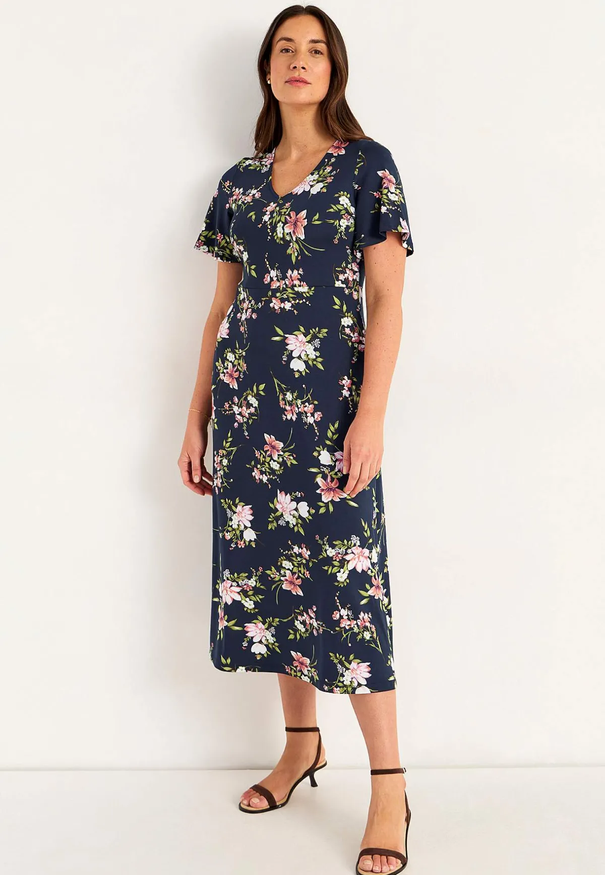 Cellbes of Sweden Blommönstrad trikåklänning Outlet