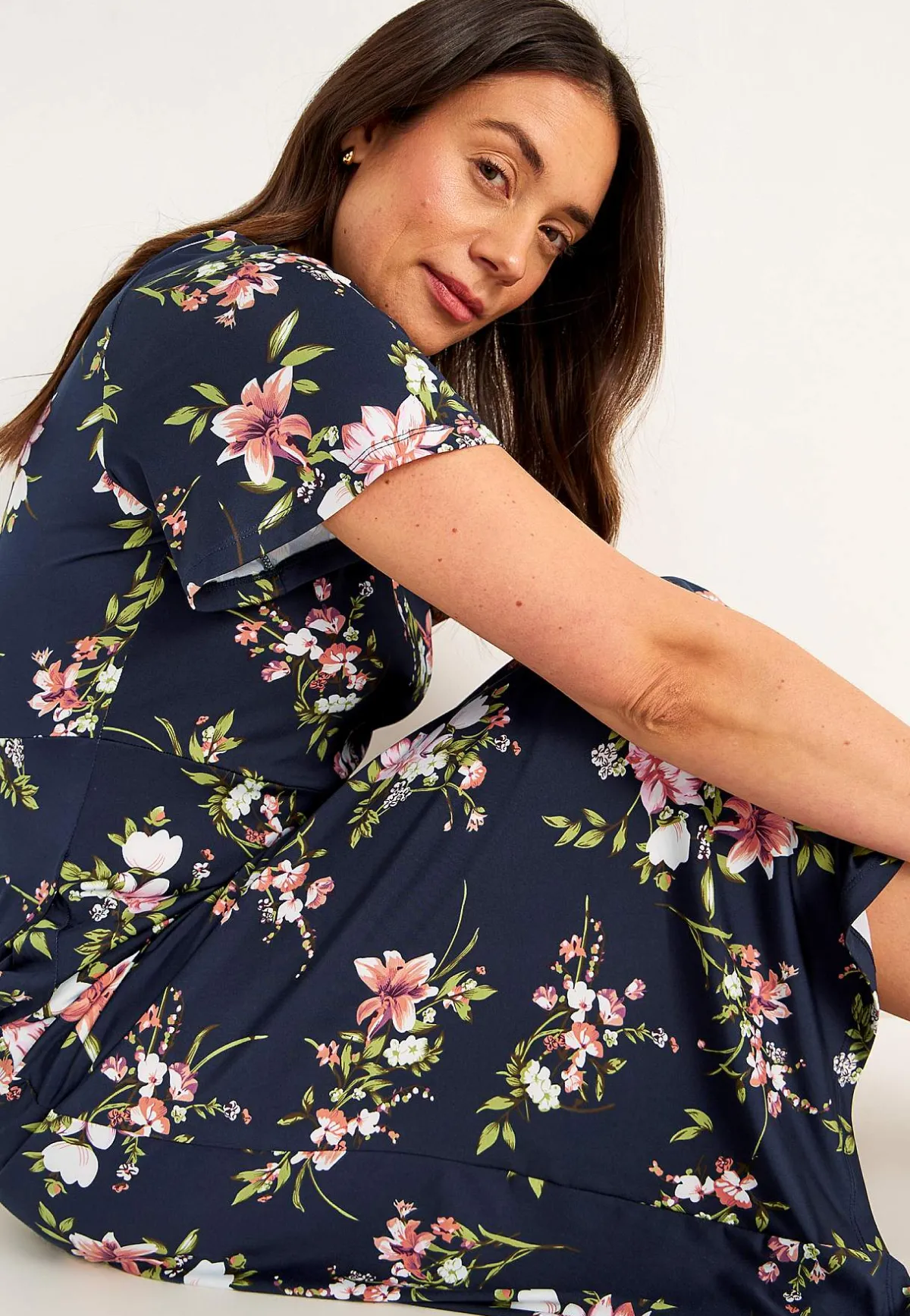 Cellbes of Sweden Blommönstrad trikåklänning Outlet