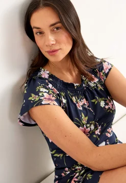 Cellbes of Sweden Blommönstrad trikåklänning Marin / Blommig Outlet