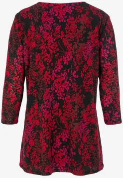 Cellbes of Sweden Blommönstrad tunika Röd / Mönstrad Discount