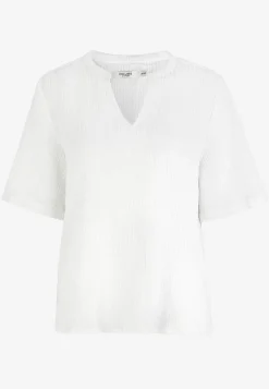 Cellbes of Sweden Blus i krinklad bomull Vit Hot