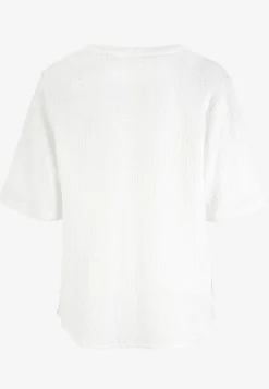 Cellbes of Sweden Blus i krinklad bomull Vit Hot