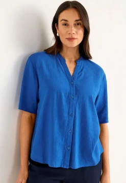 Cellbes of Sweden Blus i linnemix Blå Sale