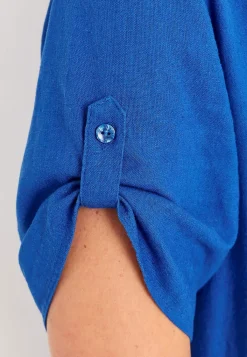 Cellbes of Sweden Blus i linnemix Blå Sale