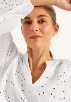 Cellbes of Sweden Blus med brodyr Vit Best