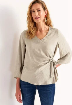 Cellbes of Sweden Blus med knytband Beige New