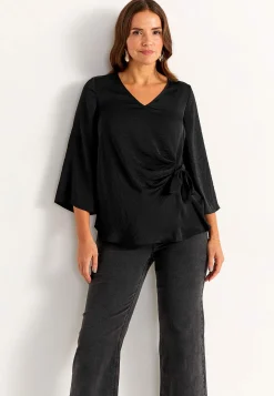 Cellbes of Sweden Blus med knytband Svart Sale