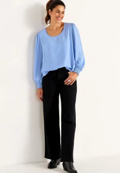 Cellbes of Sweden Blus med smock i ärmsluten Blå Discount