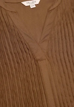 Cellbes of Sweden Blus med sydda veck Nougat Best