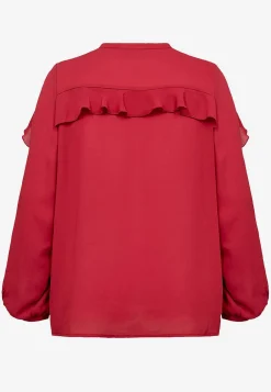 Wasabiconcept Blus med volanger Röd New
