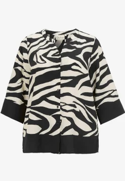 Wasabiconcept Blus med zebramönster Svart / Mönstrad
