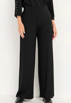 Cellbes of Sweden Byxa i ribbad trikå Svart Best