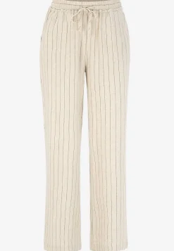 Soyaconcept Byxa i viskos- och linnemix Creme / Randig Discount