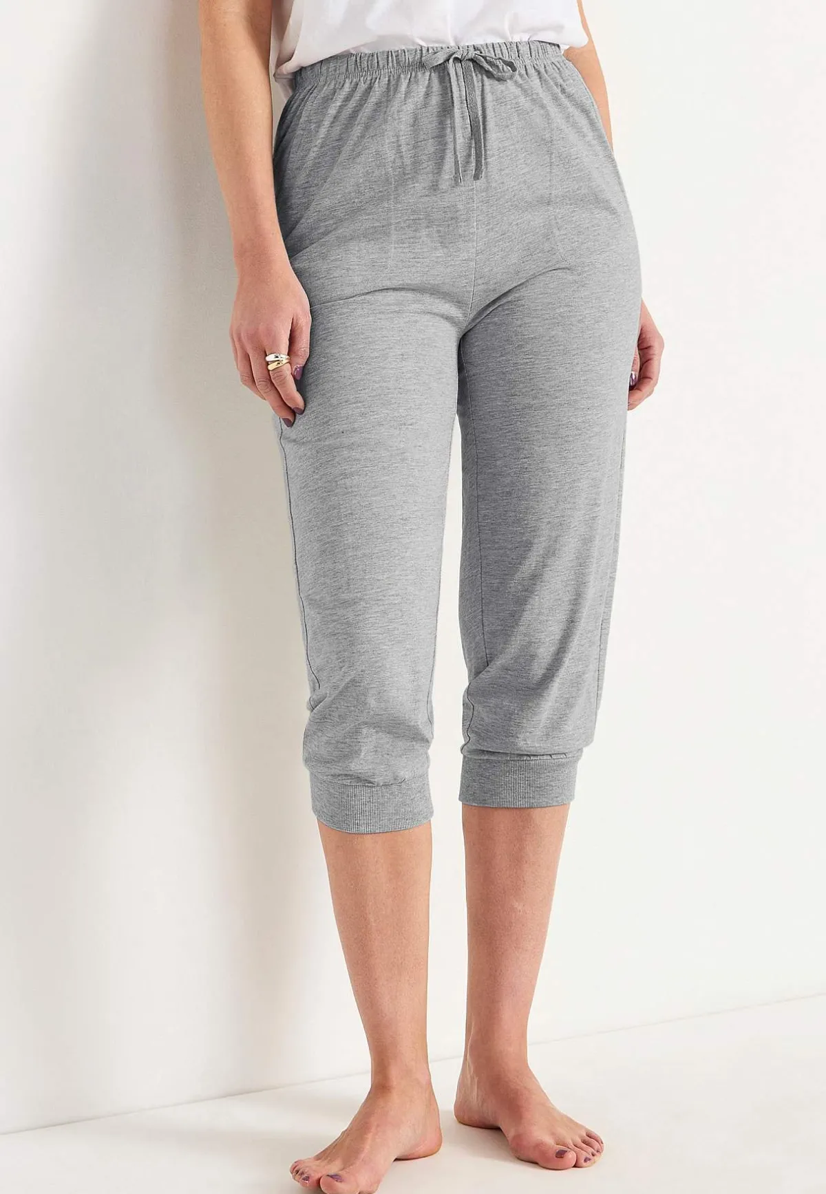 Cellbes of Sweden Capribyxa i trikå med mudd Mörkgrå / Melange Clearance