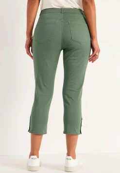 Cellbes of Sweden Caprijeans med femficksdesign Khakigrön