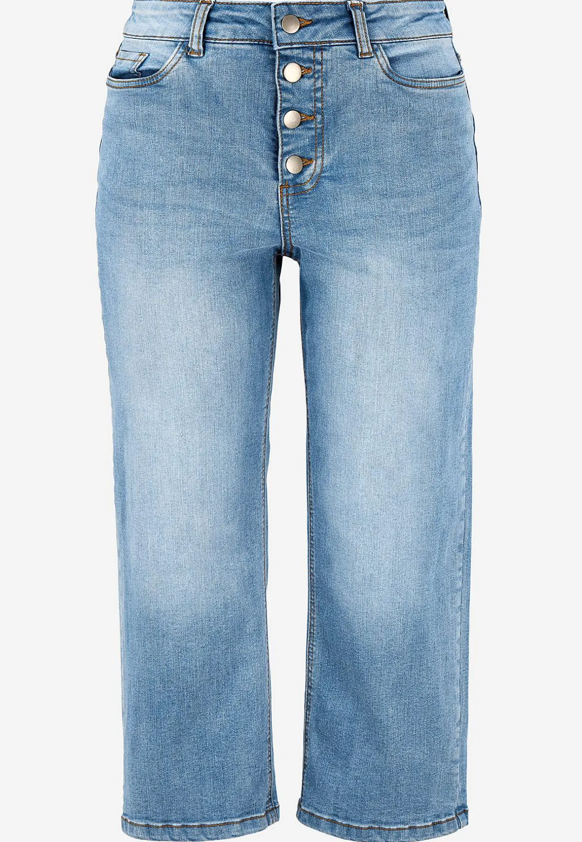 Cellbes of Sweden Caprijeans med knappgylf Mellanblå / Denim New