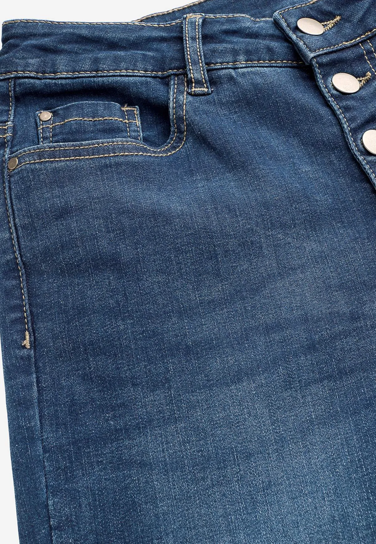 Cellbes of Sweden Caprijeans med knappgylf Mörkblå / Denim