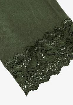 Cellbes of Sweden Caprileggings med spets susanne Khakigrön