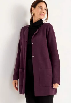 Cellbes of Sweden Cardigan i bomull Mörklila