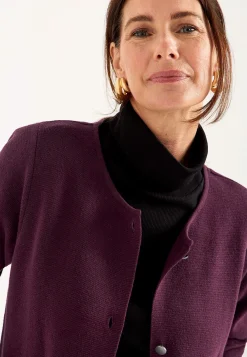 Cellbes of Sweden Cardigan i bomull Mörklila