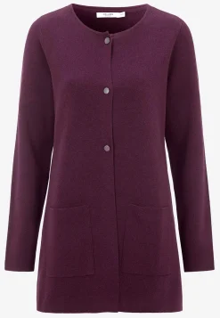 Cellbes of Sweden Cardigan i bomull Mörklila