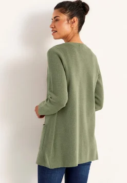 Cellbes of Sweden Cardigan i bomull Khakigrön Discount