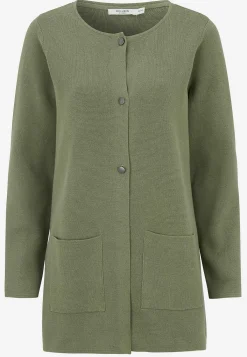 Cellbes of Sweden Cardigan i bomull Khakigrön Discount