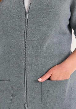 Cellbes of Sweden Cardigan med dragkedja Gråmelange