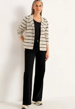 Cellbes of Sweden Cardigan med knappar Beige / Svart / Randig Online