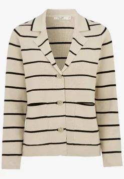 Cellbes of Sweden Cardigan med knappar Beige / Svart / Randig Online