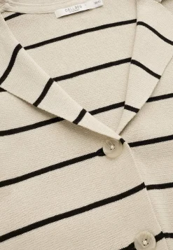 Cellbes of Sweden Cardigan med knappar Beige / Svart / Randig Online