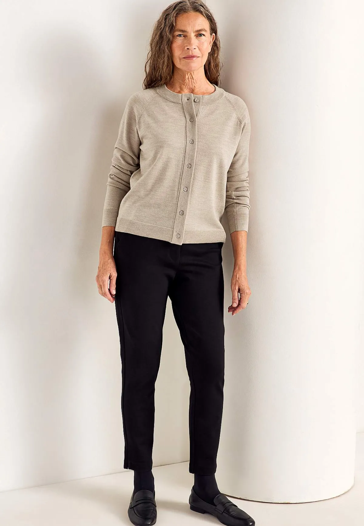 Cellbes of Sweden Cardigan Premium i merinoull Beige / Melange Sale