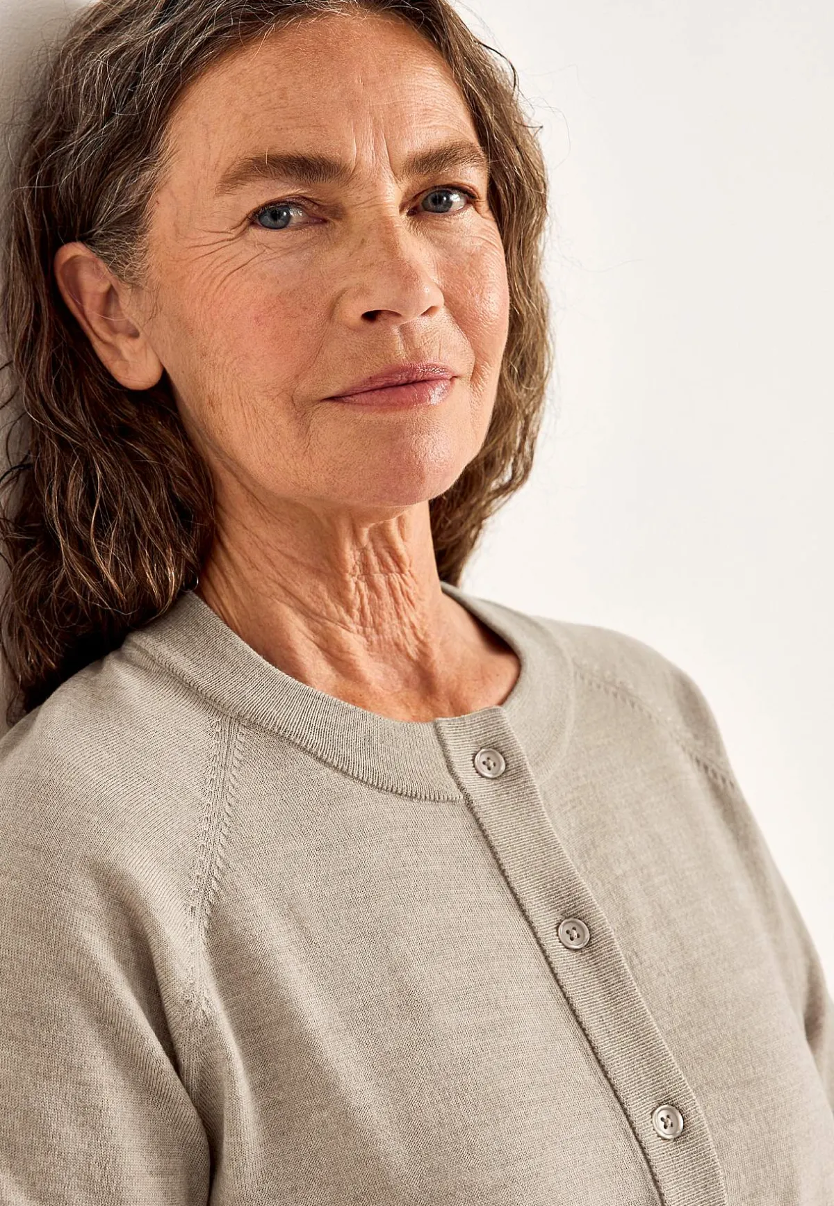 Cellbes of Sweden Cardigan Premium i merinoull Beige / Melange Sale